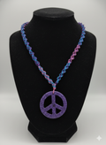 Funky Hemp Peace Sign Macrame Neclace