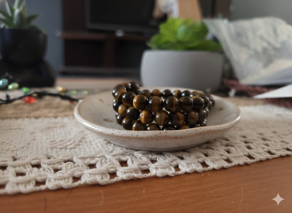Tigers Eye Memory Wire Bracelet