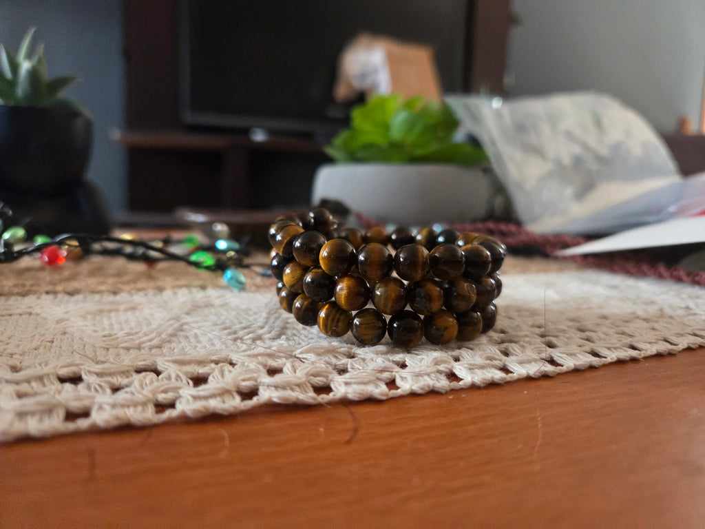 Tigers Eye Memory Wire Bracelet