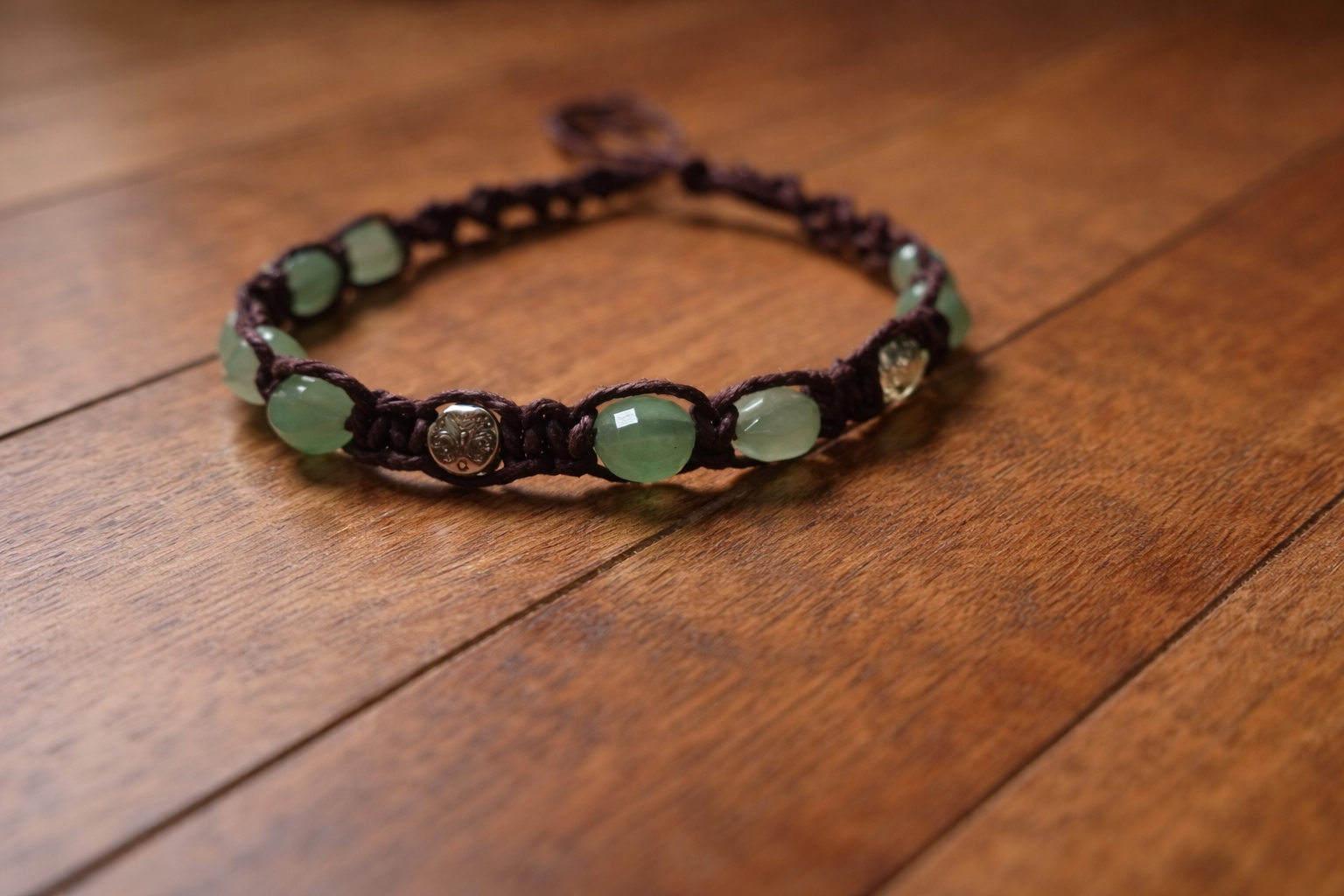 ADVENTURINE Macrame Hemp Anklet