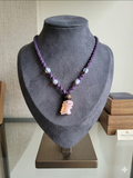 DINOSAUR Pendant Macrame Hemp Necklace