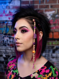PInk and Green Macrame Hemp Hair Extention