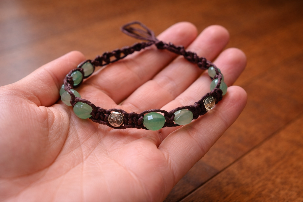 ADVENTURINE Macrame Hemp Anklet