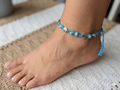DALMATIAN JASPER Macrame Hemp Anklet
